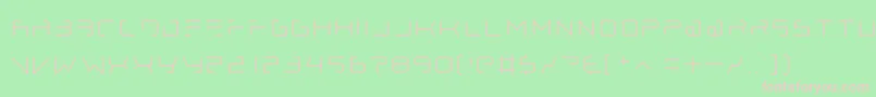 フォントlethal injector thin – 緑の背景にピンクのフォント