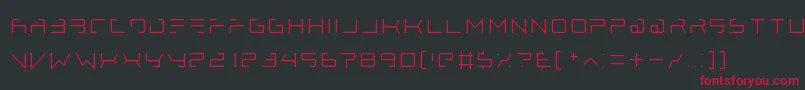lethal injector thin Font – Red Fonts on Black Background
