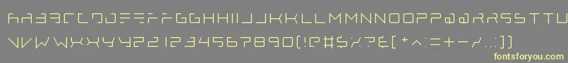 lethal injector thin-fontti – keltaiset fontit harmaalla taustalla