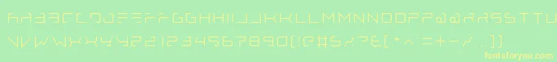 lethal injector thin Font – Yellow Fonts on Green Background