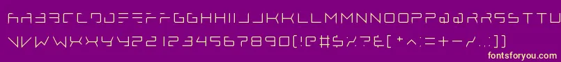 lethal injector thin Font – Yellow Fonts on Purple Background