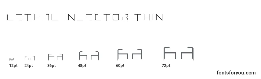 Lethal injector thin (132469) Font Sizes