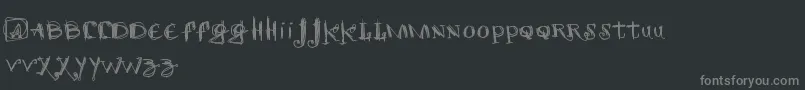 Scretch-Schriftart – Graue Schriften auf schwarzem Hintergrund