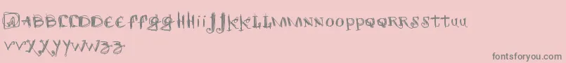 Scretch-Schriftart – Graue Schriften auf rosa Hintergrund