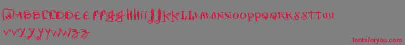 Scretch Font – Red Fonts on Gray Background