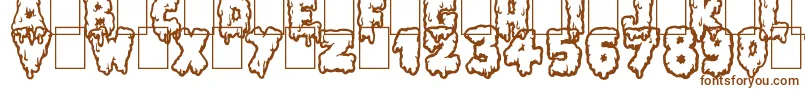 Шрифт Lethal Slime – коричневые шрифты на белом фоне