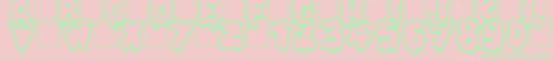 Lethal Slime Font – Green Fonts on Pink Background