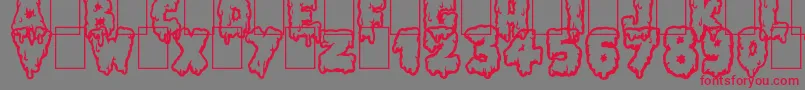 Lethal Slime Font – Red Fonts on Gray Background