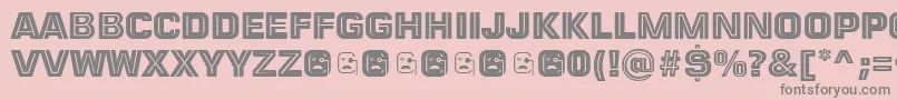 LETRERA CAPS Font – Gray Fonts on Pink Background