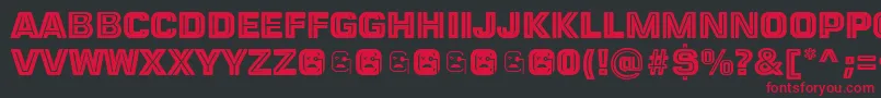 LETRERA CAPS Font – Red Fonts on Black Background