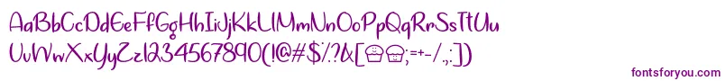 フォントLets Bake Muffins   – 紫色のフォント