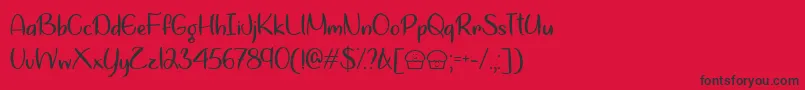 Lets Bake Muffins   Font – Black Fonts on Red Background