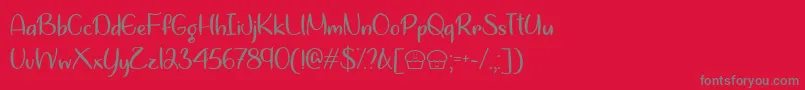 Lets Bake Muffins   Font – Gray Fonts on Red Background