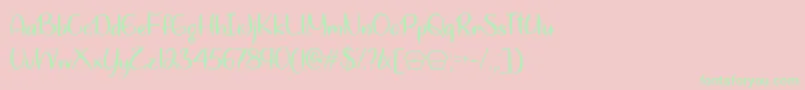 Lets Bake Muffins   Font – Green Fonts on Pink Background