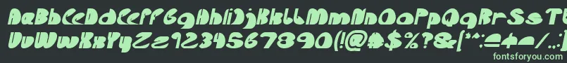 フォントLets Do It Again Bold Italic – 黒い背景に緑の文字