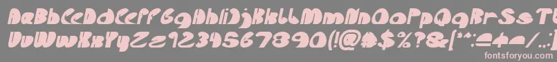 Шрифт Lets Do It Again Bold Italic – розовые шрифты на сером фоне