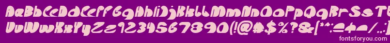 Lets Do It Again Bold Italic-fontti – vaaleanpunaiset fontit violetilla taustalla