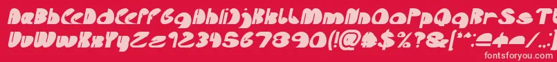 フォントLets Do It Again Bold Italic – 赤い背景にピンクのフォント