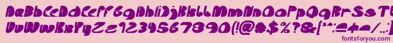 Lets Do It Again Bold Italic-Schriftart – Violette Schriften auf rosa Hintergrund