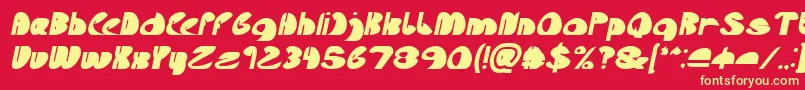 フォントLets Do It Again Bold Italic – 黄色の文字、赤い背景