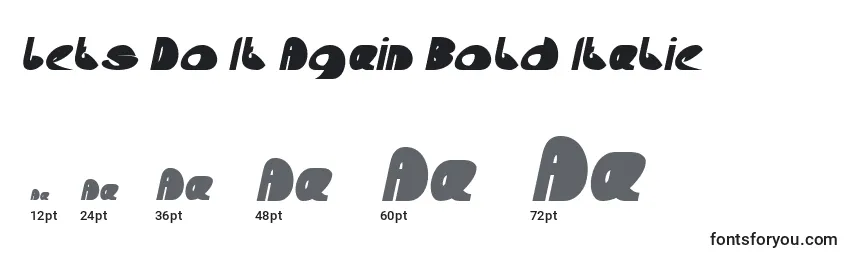 Lets Do It Again Bold Italic Font Sizes