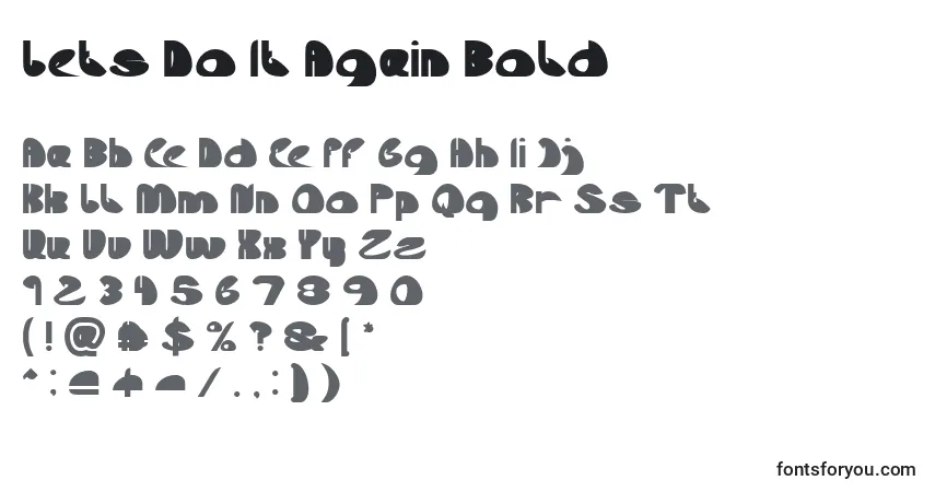 Шрифт Lets Do It Again Bold – алфавит, цифры, специальные символы