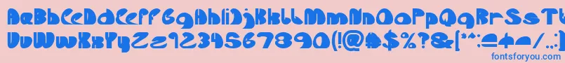 フォントLets Do It Again Bold – ピンクの背景に青い文字
