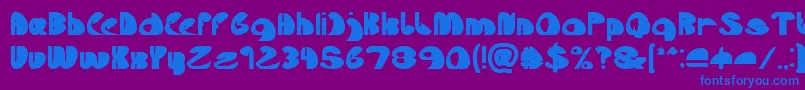 Lets Do It Again Bold Font – Blue Fonts on Purple Background