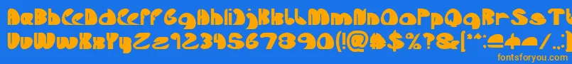 Lets Do It Again Bold Font – Orange Fonts on Blue Background