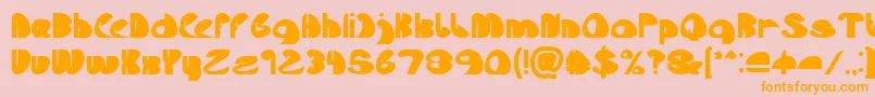 Lets Do It Again Bold Font – Orange Fonts on Pink Background