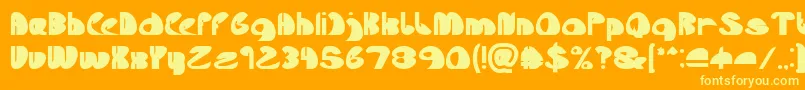 Lets Do It Again Bold Font – Yellow Fonts on Orange Background