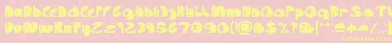 Lets Do It Again Bold-Schriftart – Gelbe Schriften auf rosa Hintergrund