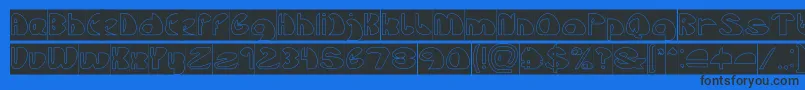 Lets Do It Again Hollow Inverse Font – Black Fonts on Blue Background