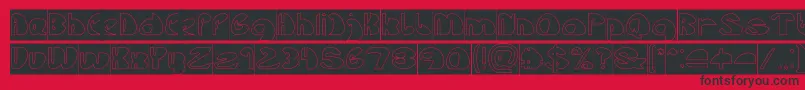 Lets Do It Again Hollow Inverse Font – Black Fonts on Red Background