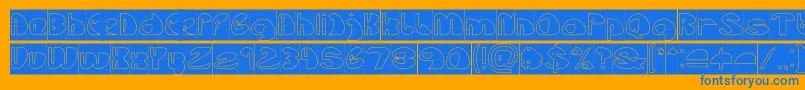 Lets Do It Again Hollow Inverse Font – Blue Fonts on Orange Background