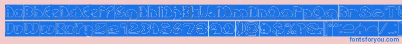 Lets Do It Again Hollow Inverse Font – Blue Fonts on Pink Background