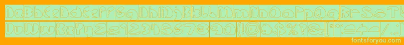 Lets Do It Again Hollow Inverse Font – Green Fonts on Orange Background