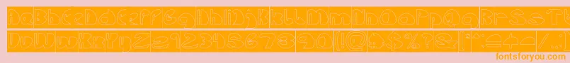 Lets Do It Again Hollow Inverse Font – Orange Fonts on Pink Background