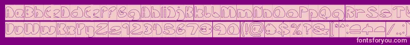 Lets Do It Again Hollow Inverse Font – Pink Fonts on Purple Background