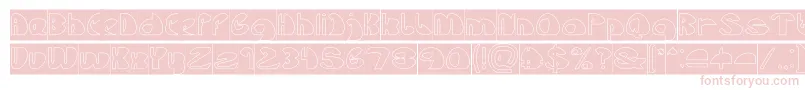 Lets Do It Again Hollow Inverse Font – Pink Fonts on White Background