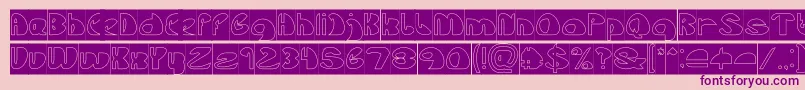 Lets Do It Again Hollow Inverse Font – Purple Fonts on Pink Background