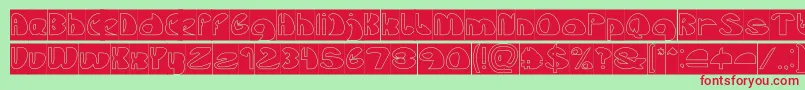 Lets Do It Again Hollow Inverse Font – Red Fonts on Green Background