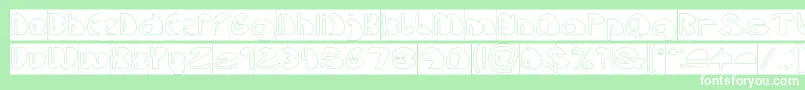 Lets Do It Again Hollow Inverse-Schriftart – Weiße Schriften auf grünem Hintergrund