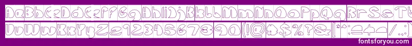 Lets Do It Again Hollow Inverse Font – White Fonts on Purple Background