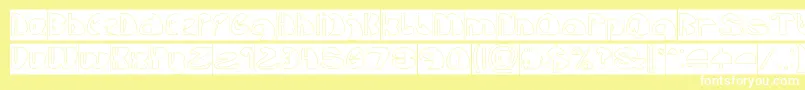 Lets Do It Again Hollow Inverse Font – White Fonts on Yellow Background