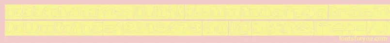 Lets Do It Again Hollow Inverse Font – Yellow Fonts on Pink Background