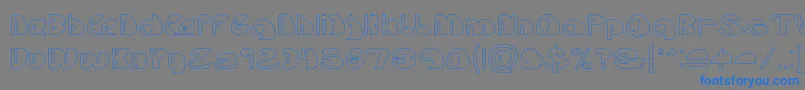 Lets Do It Again Hollow Font – Blue Fonts on Gray Background