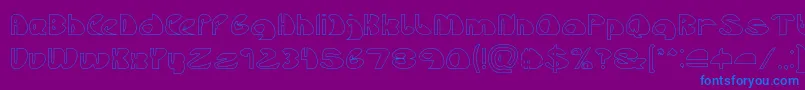 Lets Do It Again Hollow Font – Blue Fonts on Purple Background