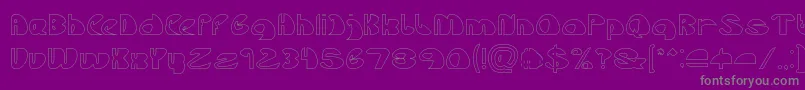 Lets Do It Again Hollow Font – Gray Fonts on Purple Background