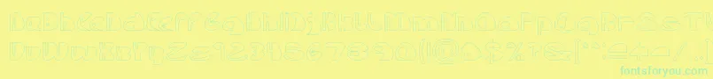 Lets Do It Again Hollow Font – Green Fonts on Yellow Background